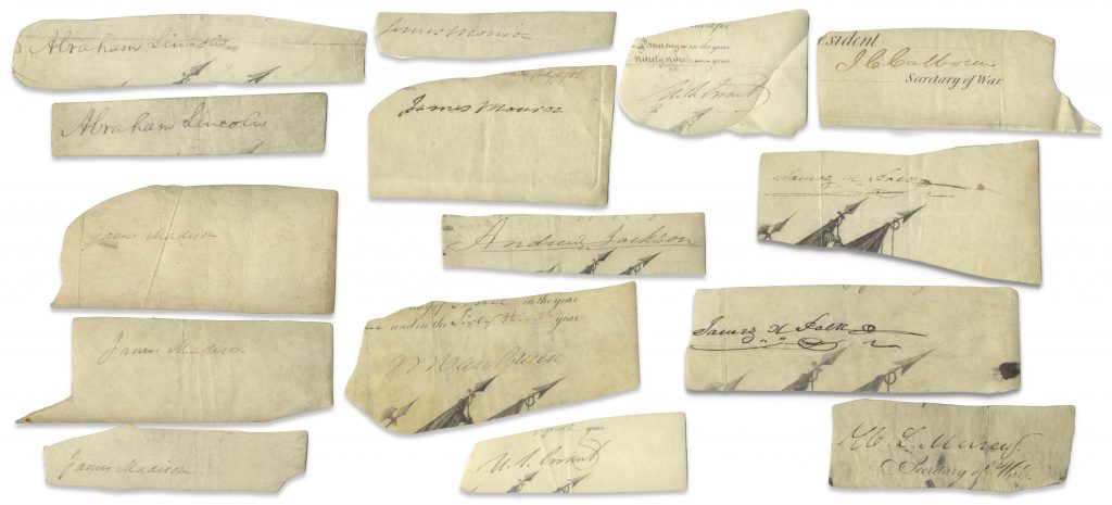 All the US Presidents autograph collection