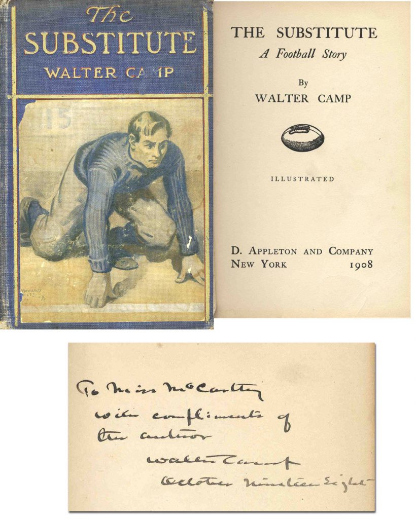 Walter Camp signed book