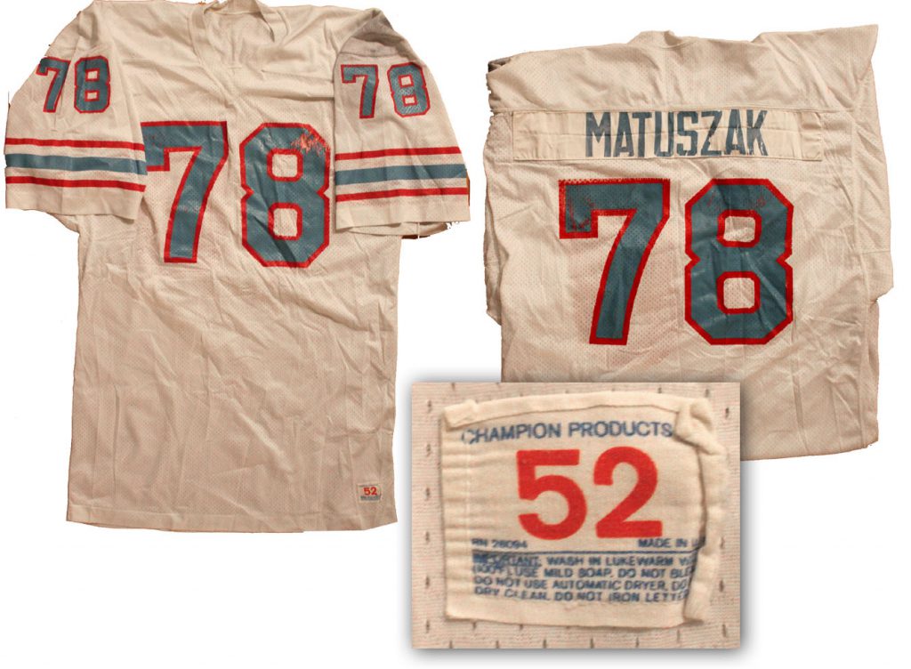  James Matuszak Houston Oilers game worn jersey