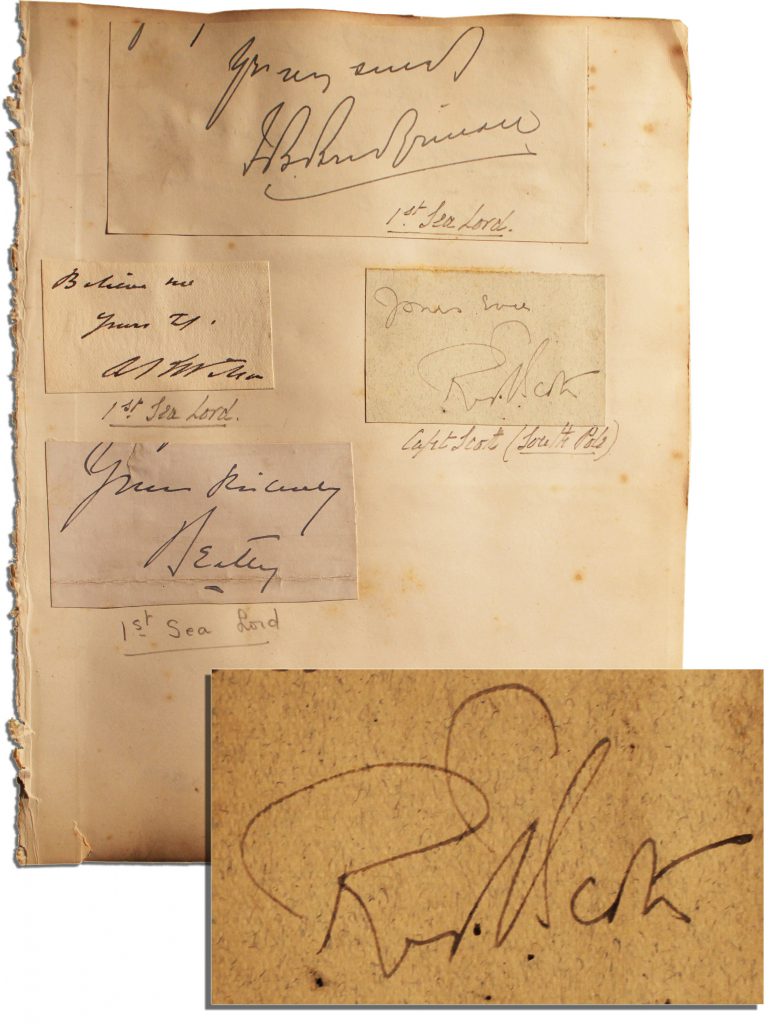 Robert Falcon Scott signature