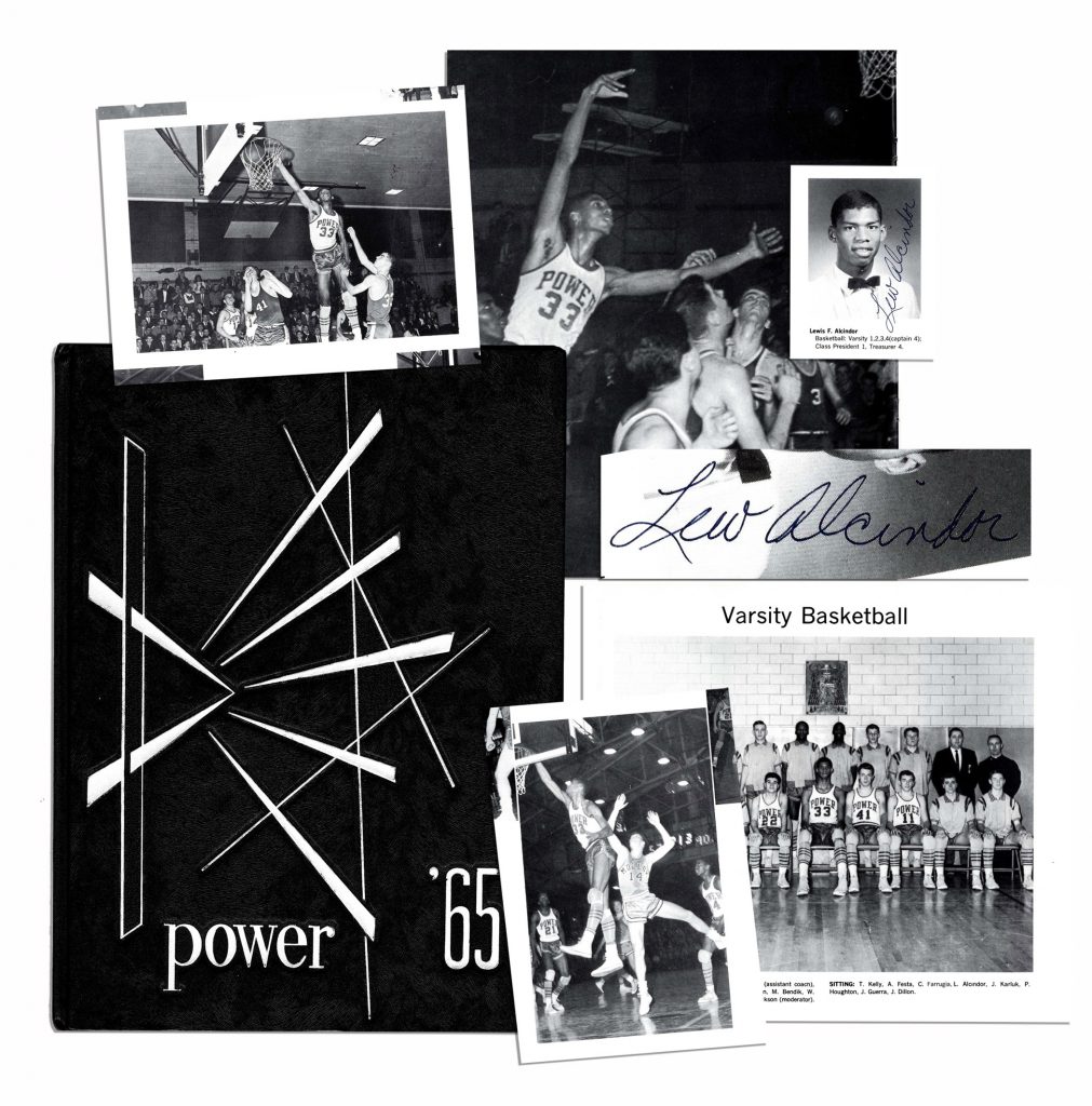 Lew Alcindor signed yearbook