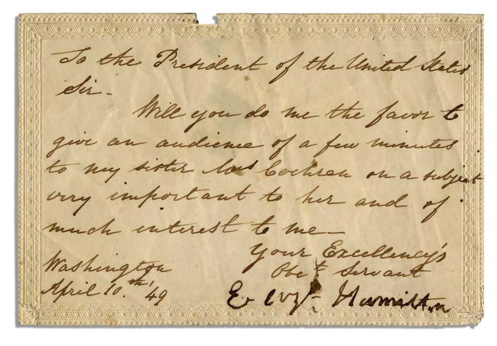 Elizabeth Hamilton autograph