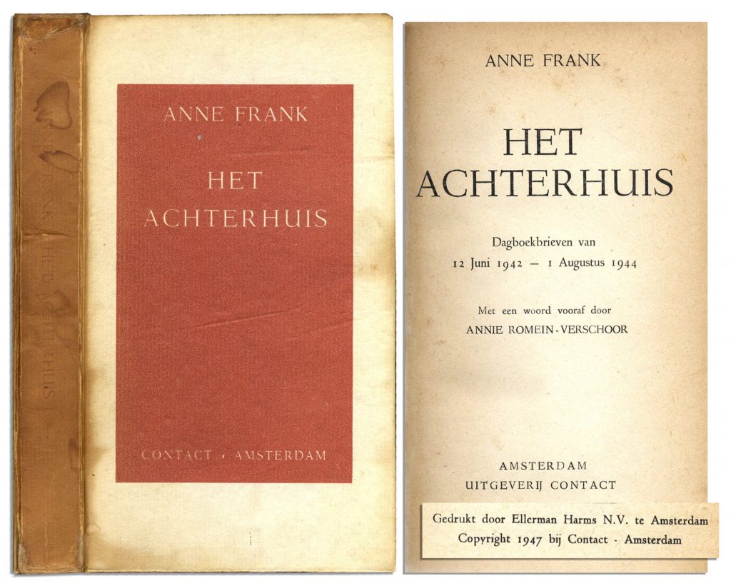 Diary of Anne Frank Dutch 1st edition