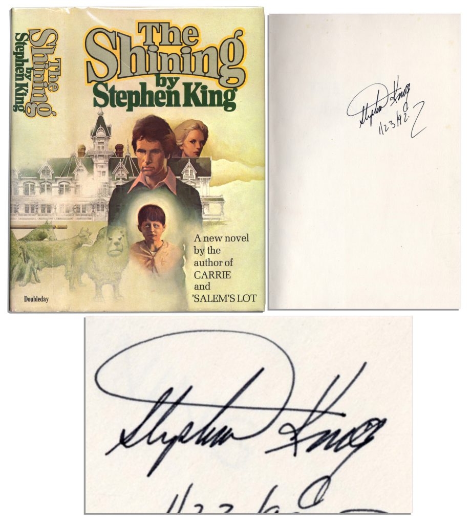 Stephen King Shining 1st edition signed 