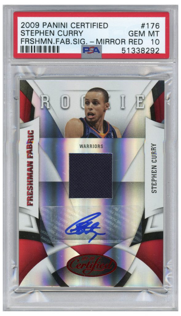 Stephen Curry 2009 Panini Certified Mirror Red Signed