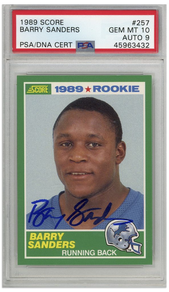 1989 Score Barry Sanders #257 Signed