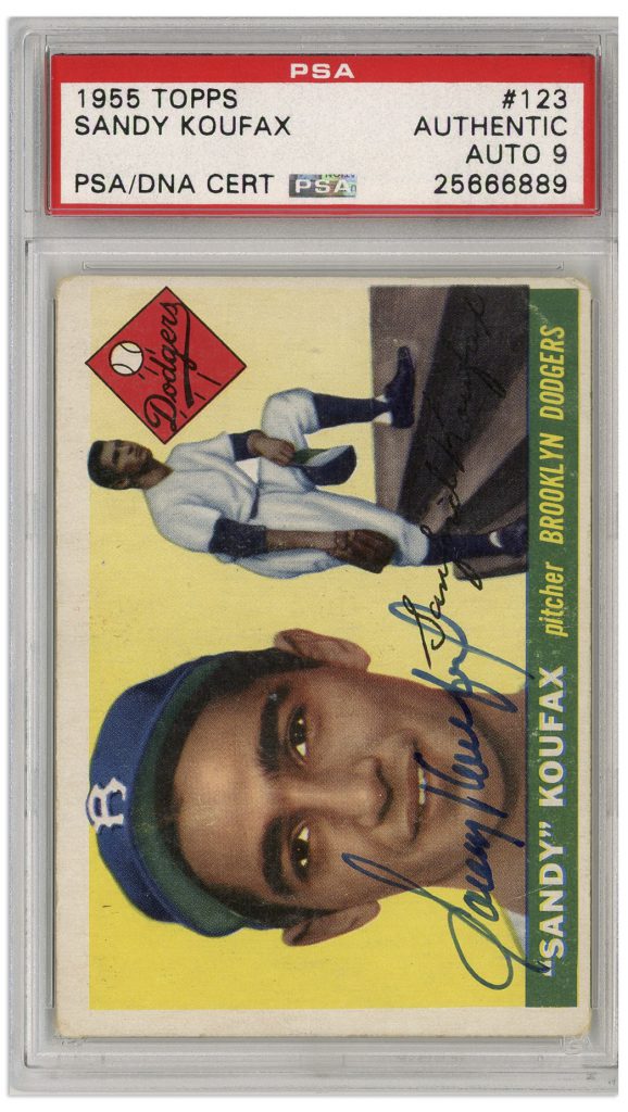 1955 Topps Sandy Koufax #123 Signed