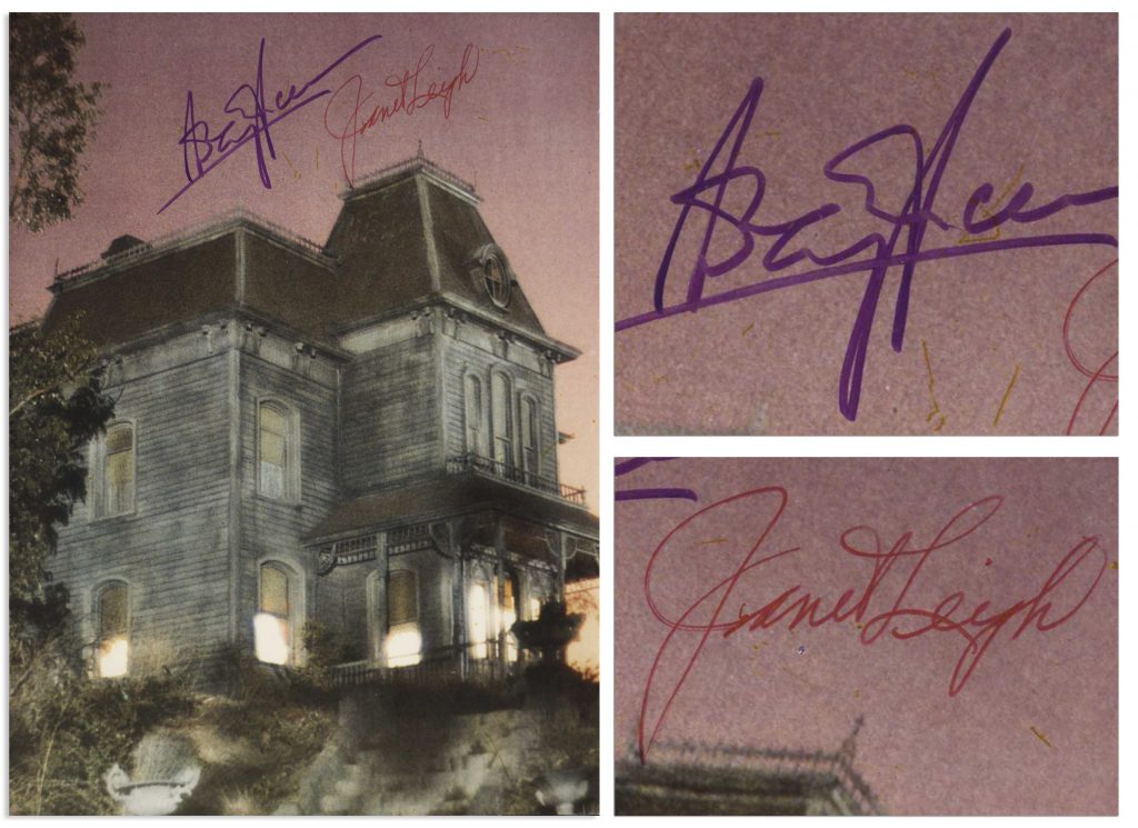 Anthony Perkins Janet Leigh Psycho signed photo