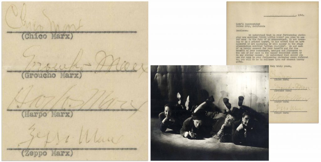 Marx Brothers signed contract