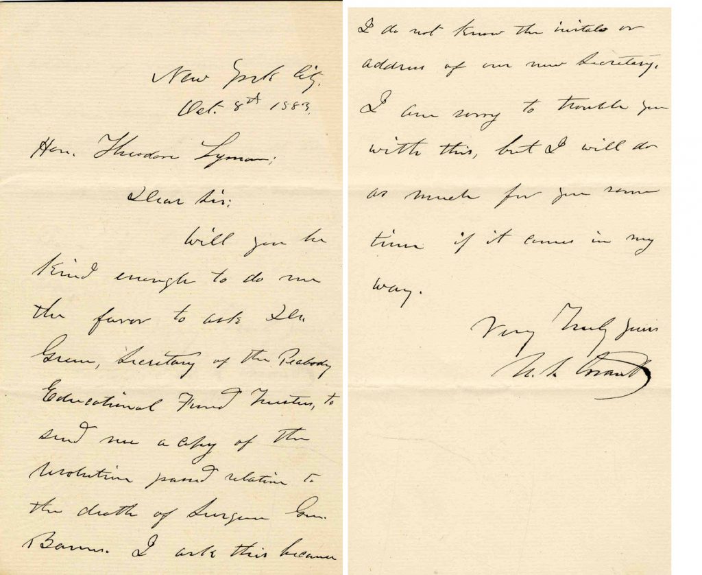 Ulysses Grant signed letter