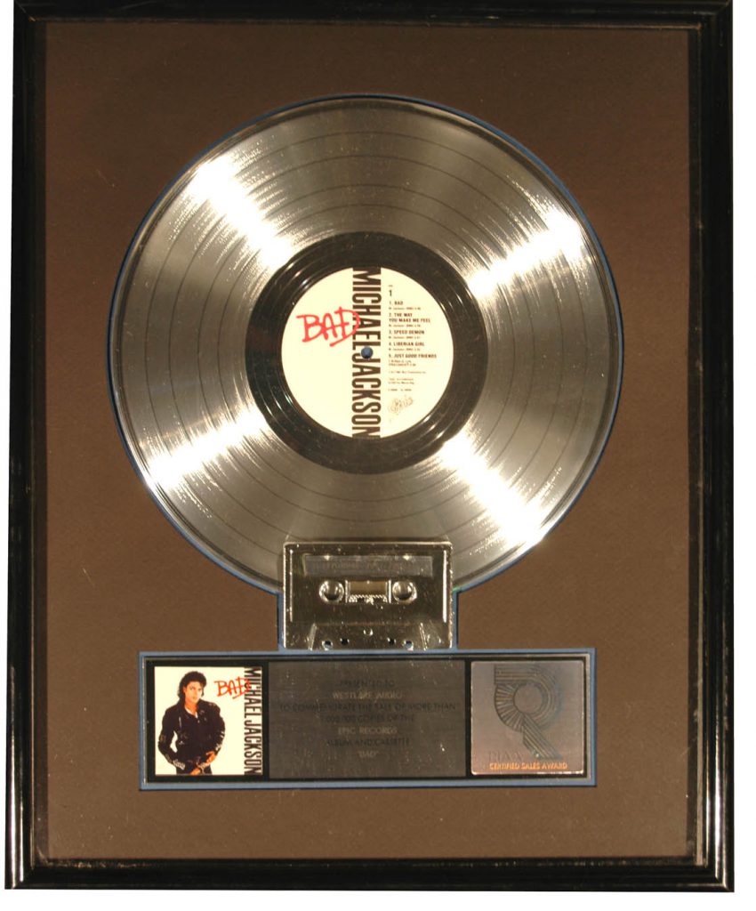 Michael Jackson Signed Bad Album LP