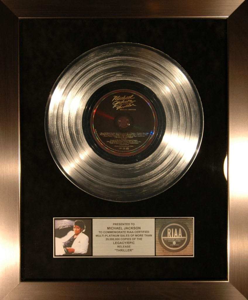 Michael Jackson Thriller RIAA award