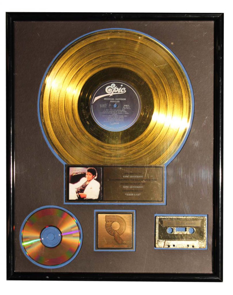Michael Jackson Thriller Gold RIAA award