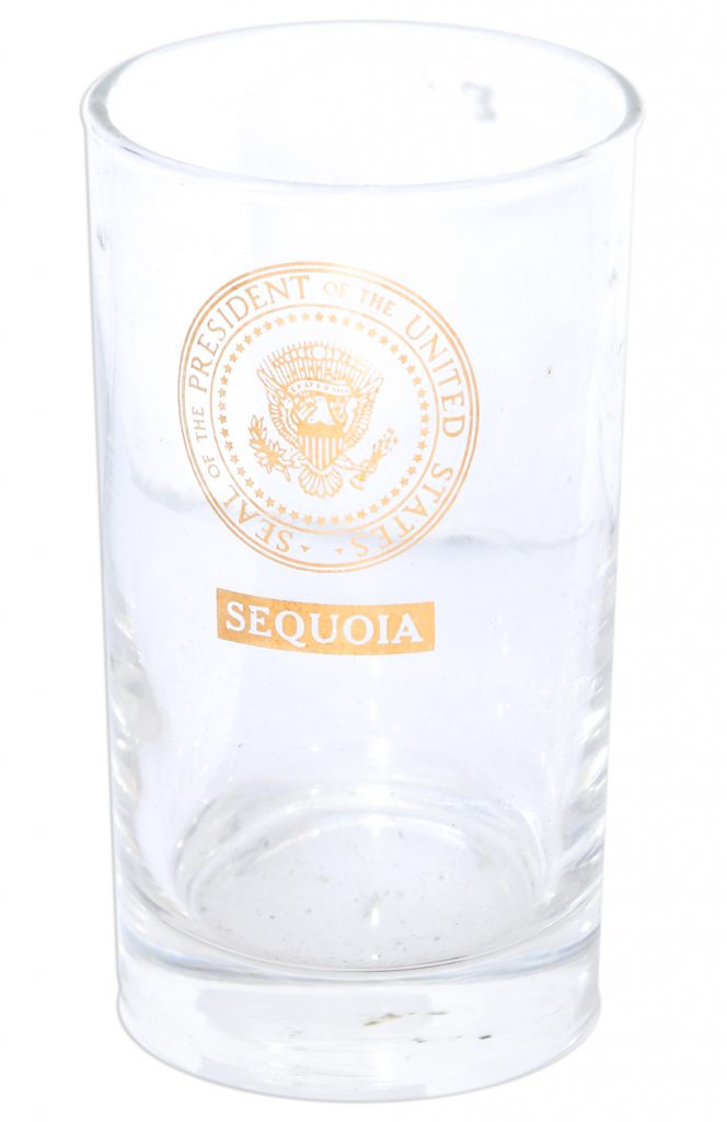 John F Kennedy USS Sequoia Glass
