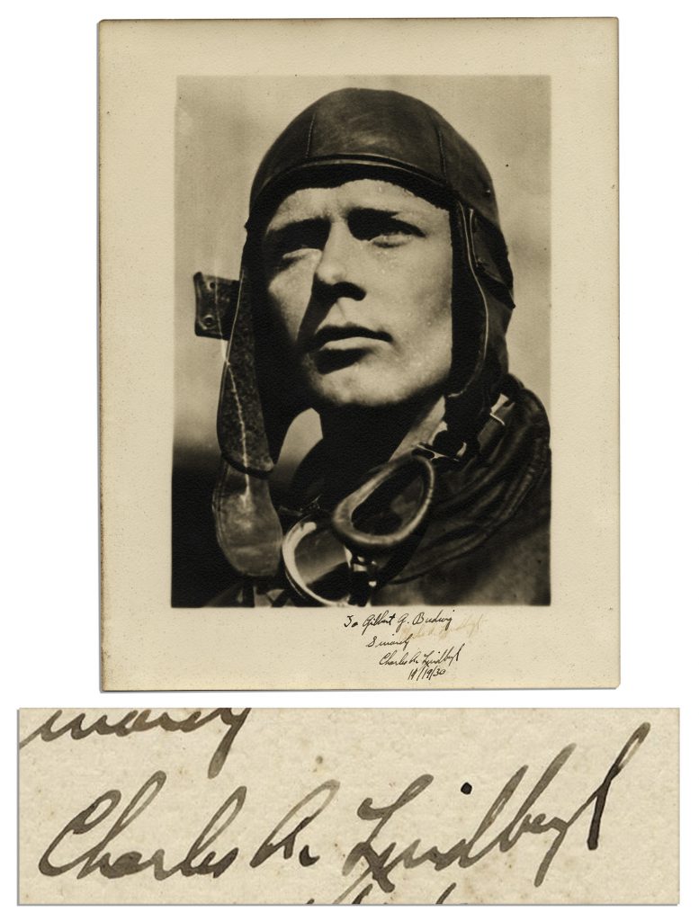 Charles Lindbergh 11 x 14 signed photo