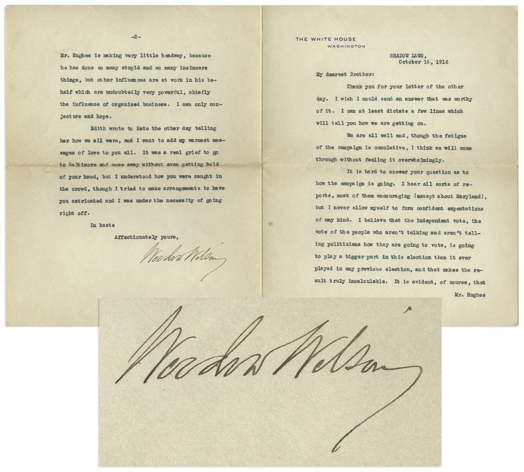Woodrow Wilson and cabinet signed photo
