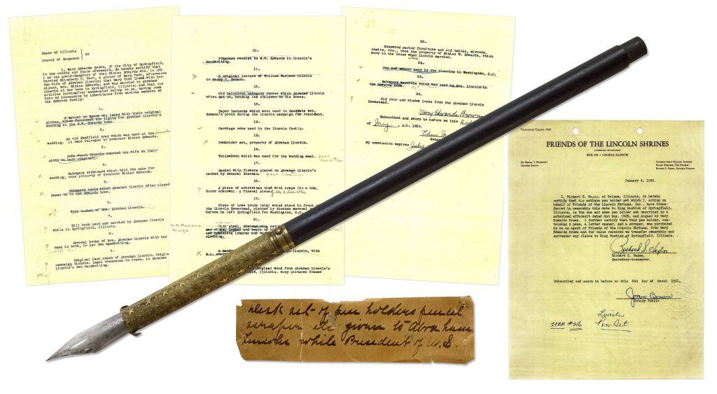 Abraham Lincoln autograph endorsement signed