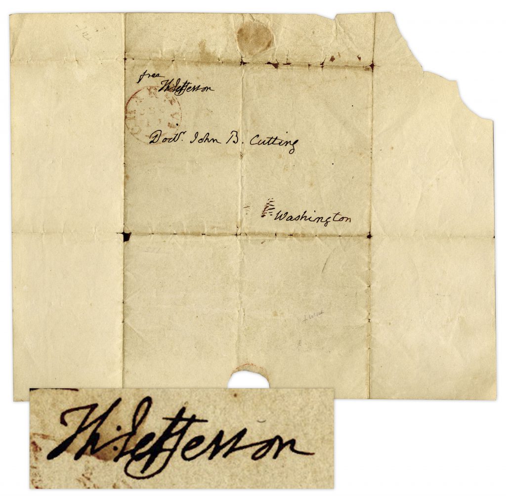 thomas Jefferson Free Frank Signed