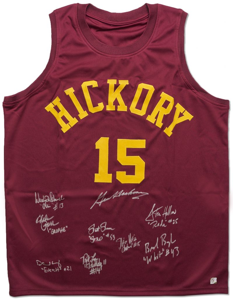 Hoosiers movie cast signed basketball jersey