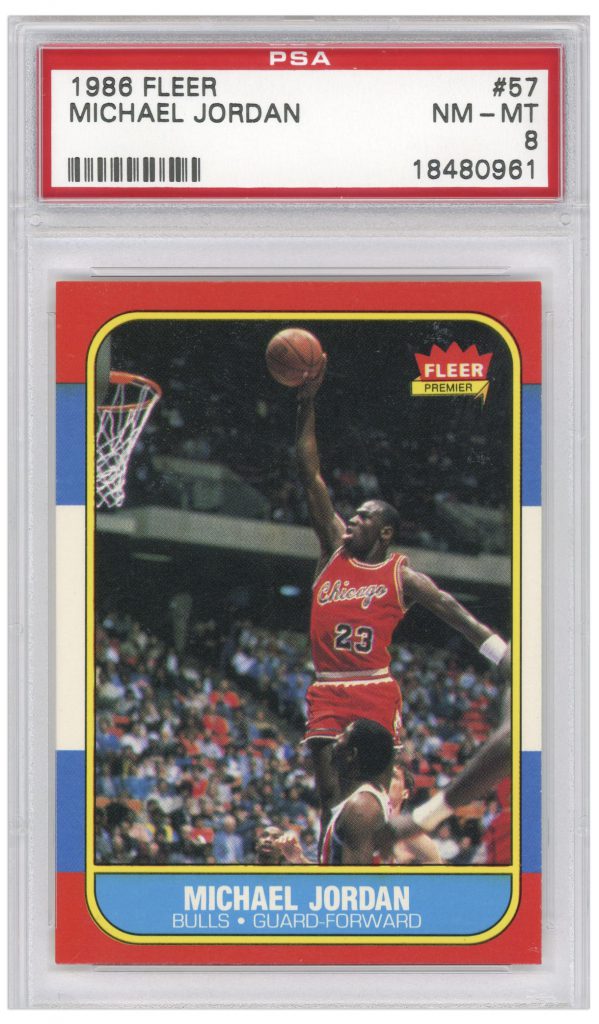 1986 Fleer Michael Jordan #57 PSA 8 