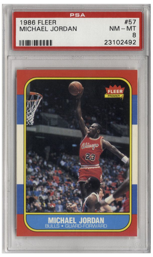 1986 Fleer Michael Jordan #57 PSA 8 