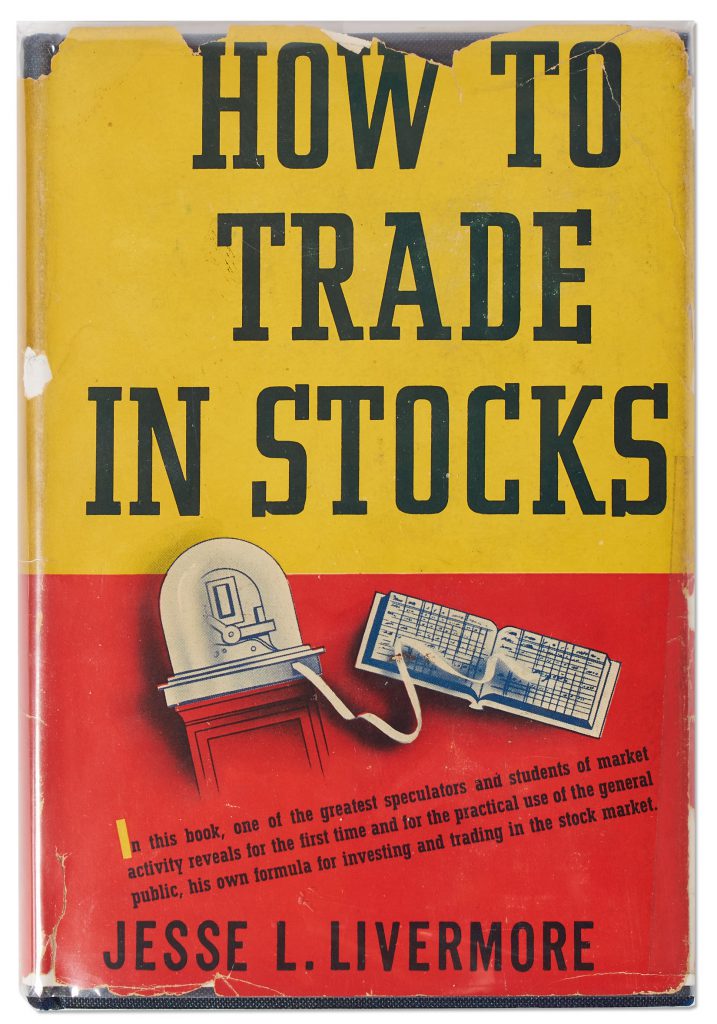 Jesse Livermore How Trade Stocks 1st edition w dust jacket