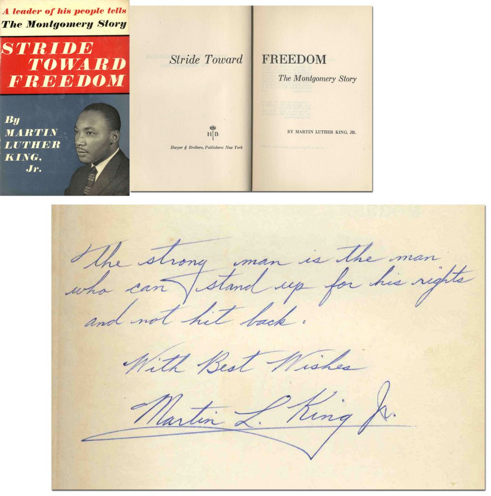Martin Luther King Stride Toward Freedom signed