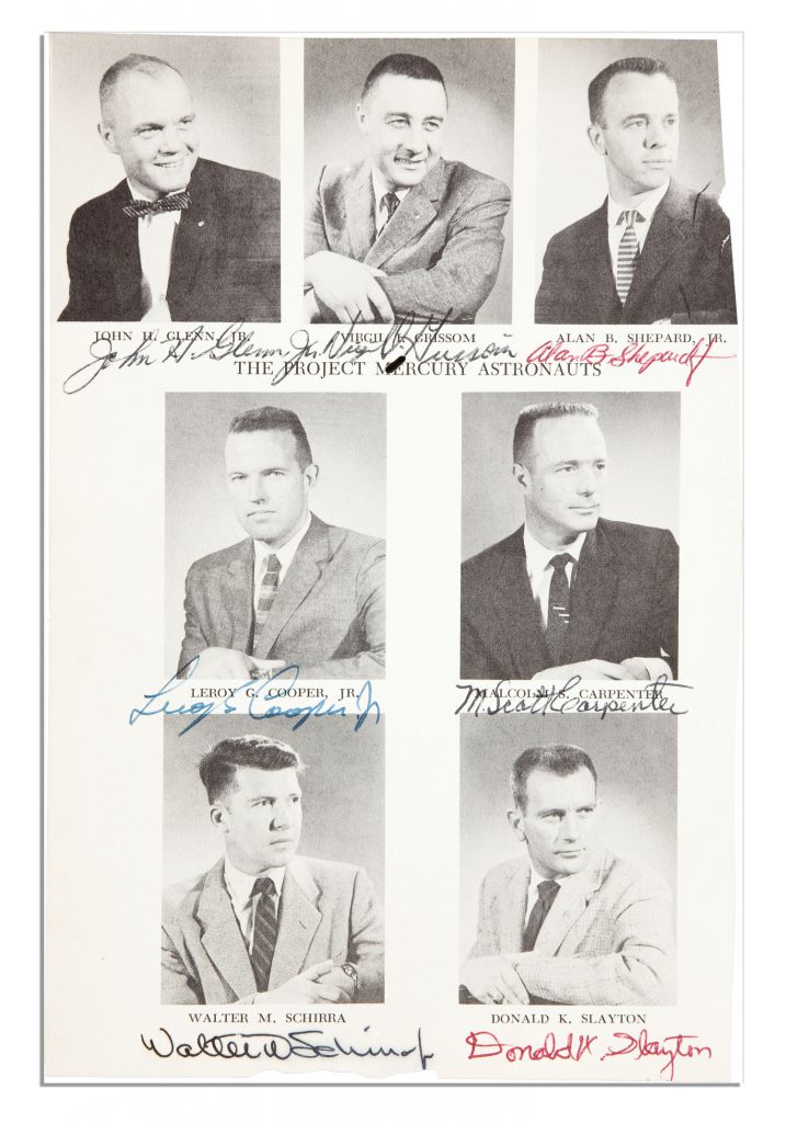 Alan Shepard Deke Slayton Moon Shot book signed by 40 astronauts