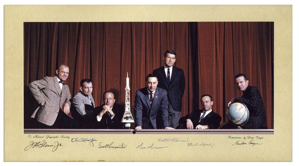 Mercury 7 signed photo