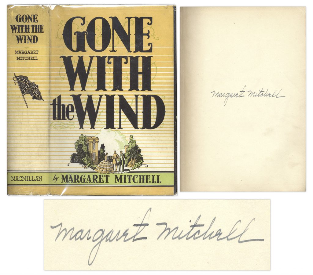 Gone with the Wind 1st edition dust jacket w signed Mitchell book
