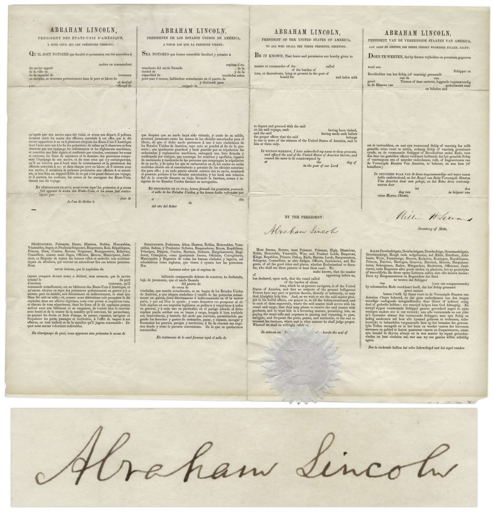 Abraham Lincoln signature
