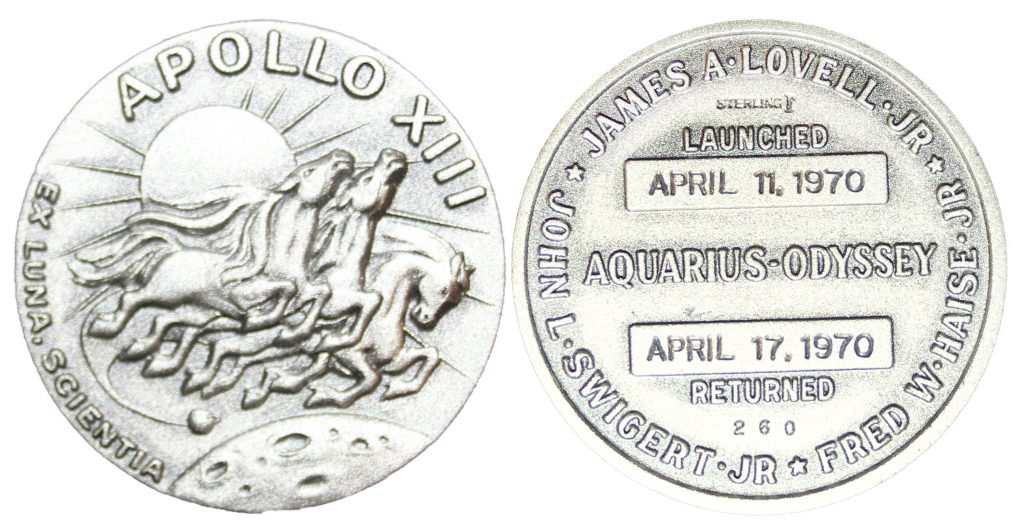 flown Apollo 13 Robbins medal