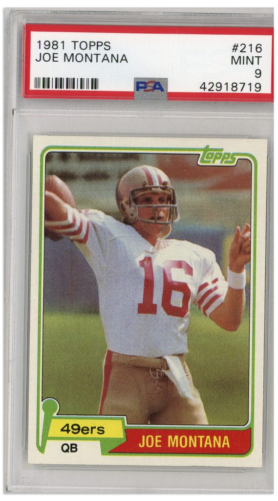 1981 Topps Joe Montana #216 PSA 9 