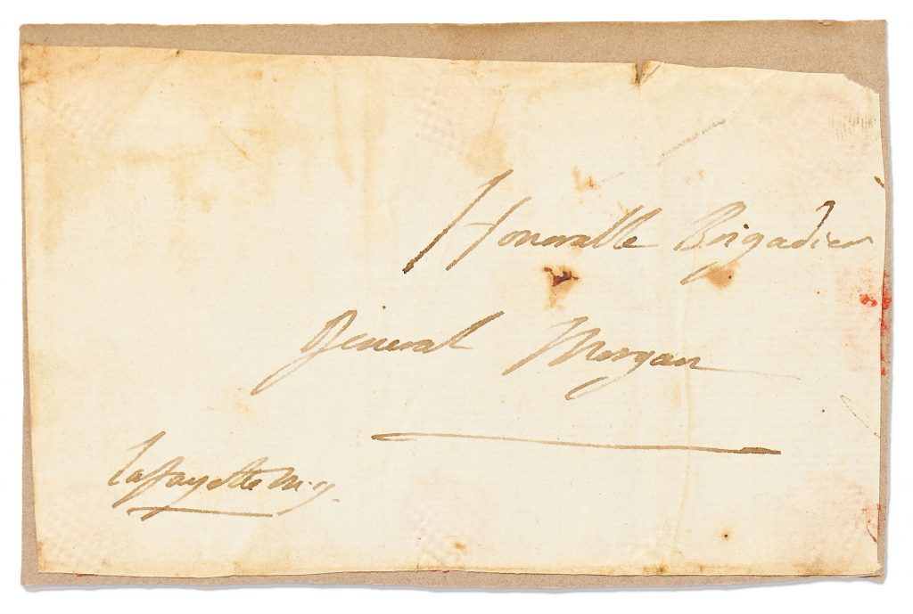 Marquis de Lafayette free frank signed