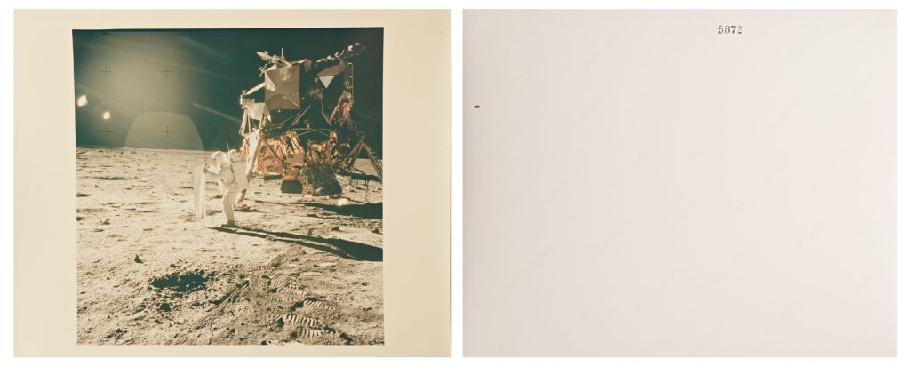 AS11-40-5872 1st man on moon 11" x 14" type 1 photo