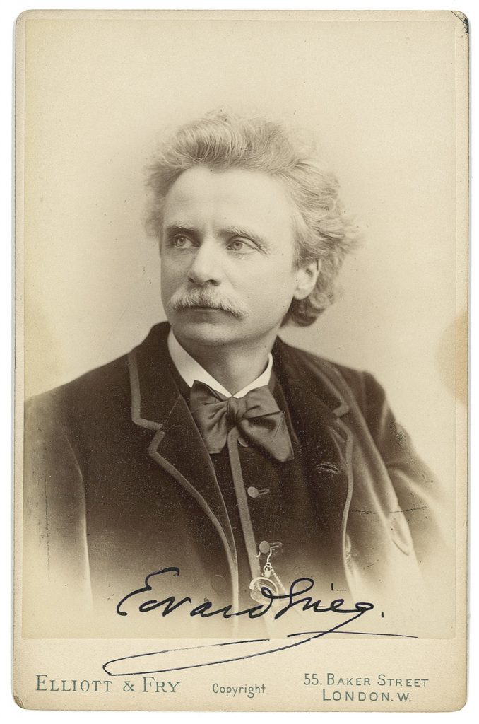 Edvard Grieg autograph musical quotation signed