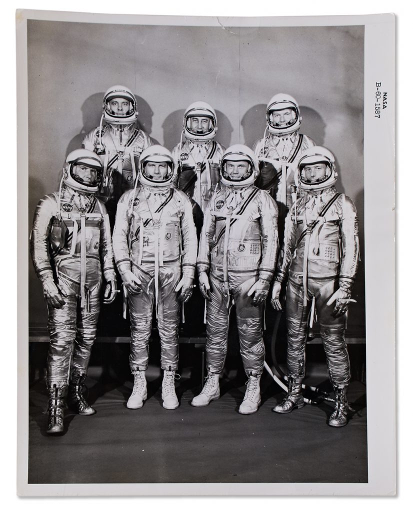 B-60-1587 Mercury 7 NASA black number photo