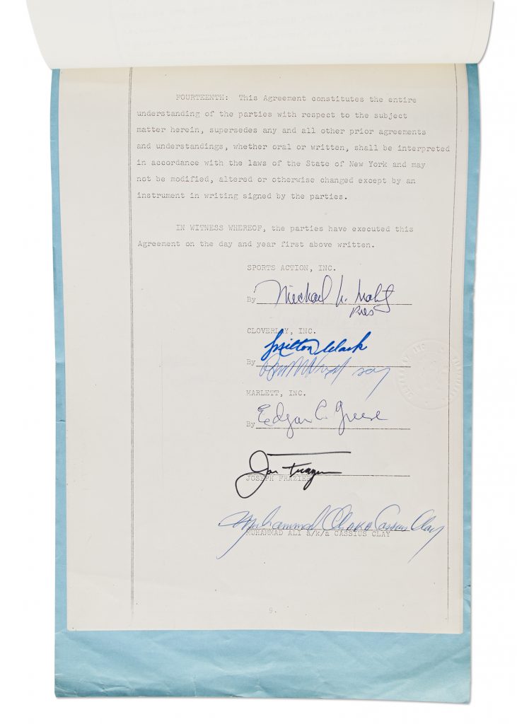 Muhammad Ali autograph letter signed w drawing