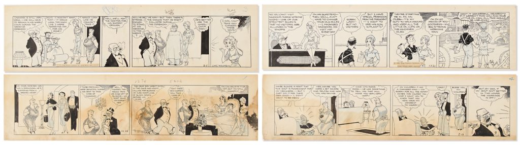 1930 Chic Young Blondie original comic strip art