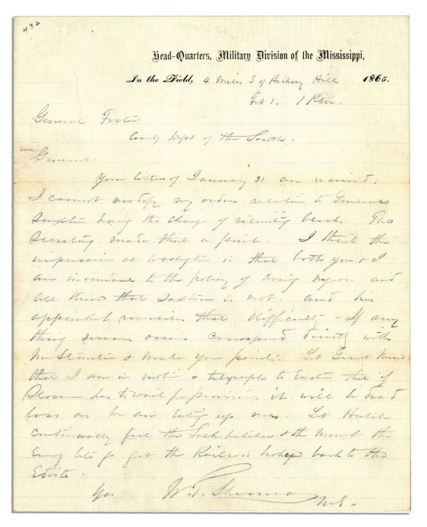 Richard Ewell Civil War dated letter signed