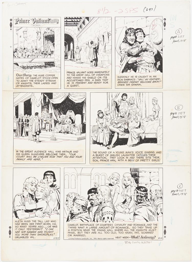 John Cullen Murphy Prince Valiant Sunday Comic Art