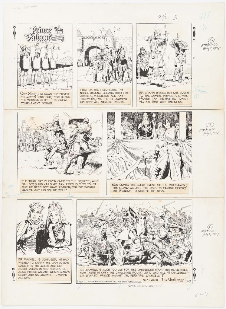 John Cullen Murphy Prince Valiant Sunday Comic Art
