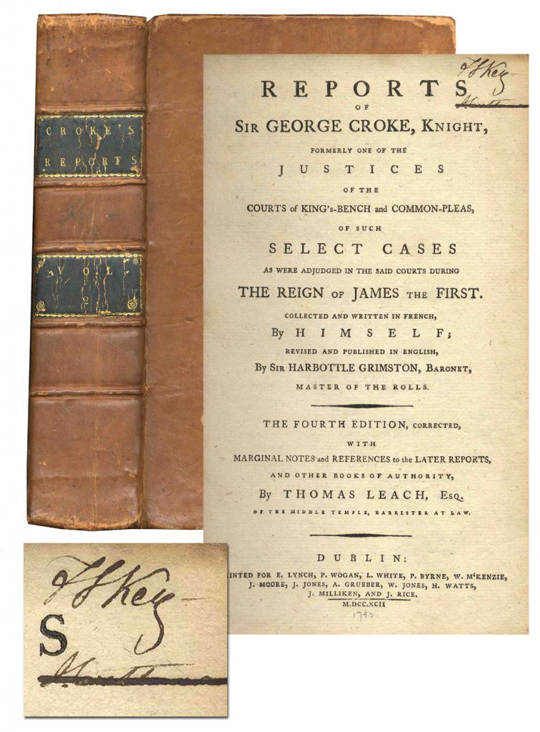 Francis Scott Key 1792 Rare Book Signed