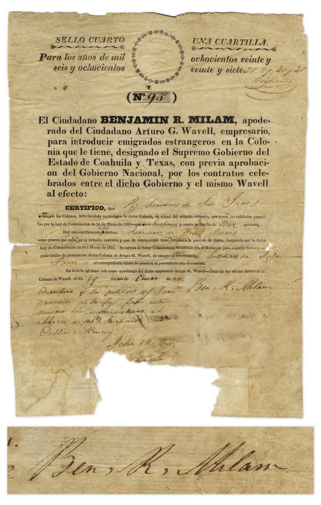  David Crockett autograph letter signed