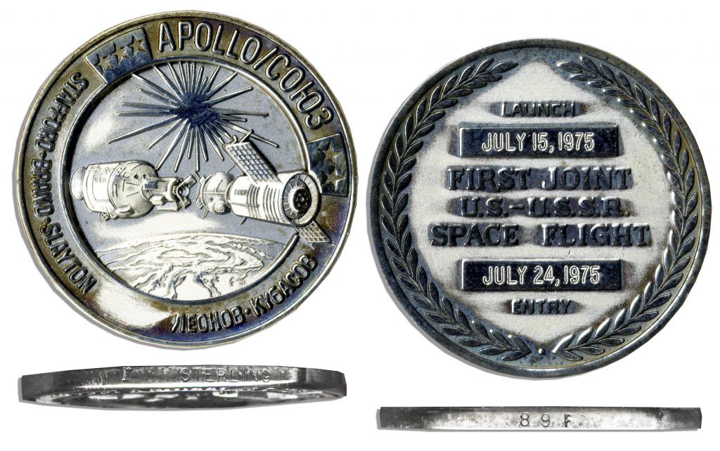 Apollo-Soyuz Flown Silver Robbins Medallion