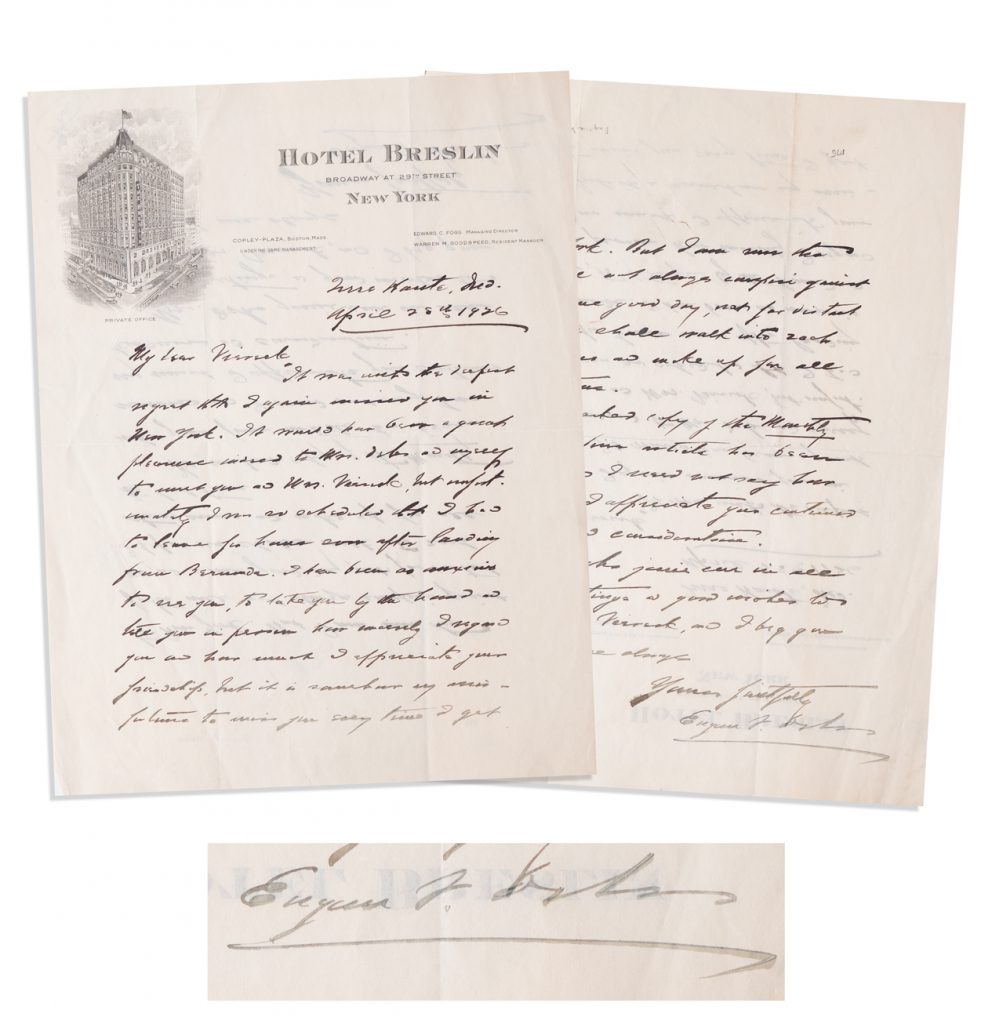 Eugene Debs autograph letter signed