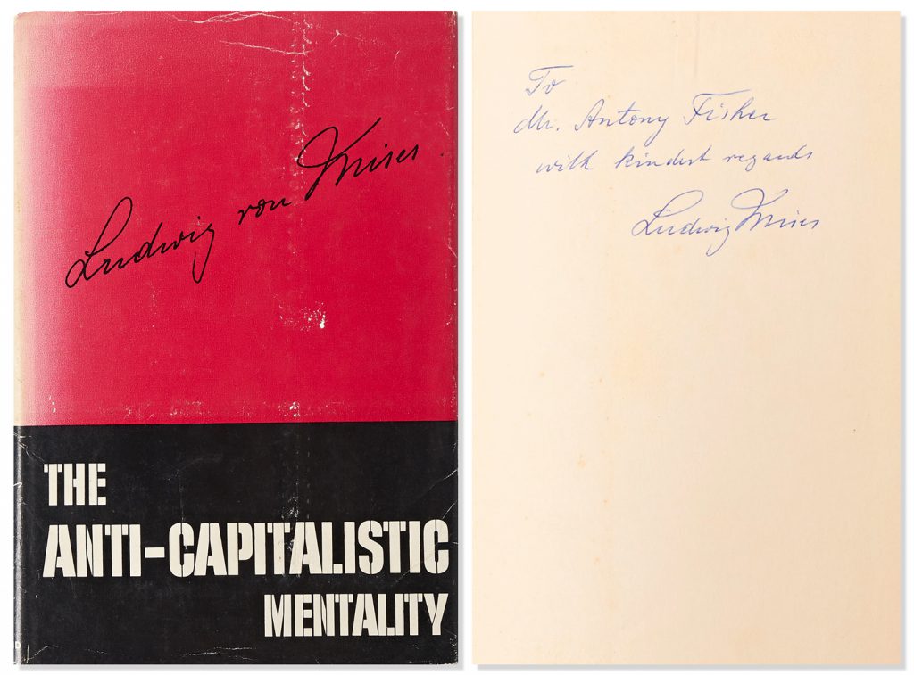 Ludwig von Mises Signed Anti-Capitalistic