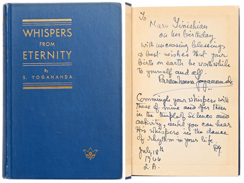 Paramahansa Yogananda autograph
