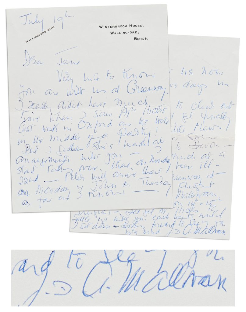 Agatha Christie autograph letter signed