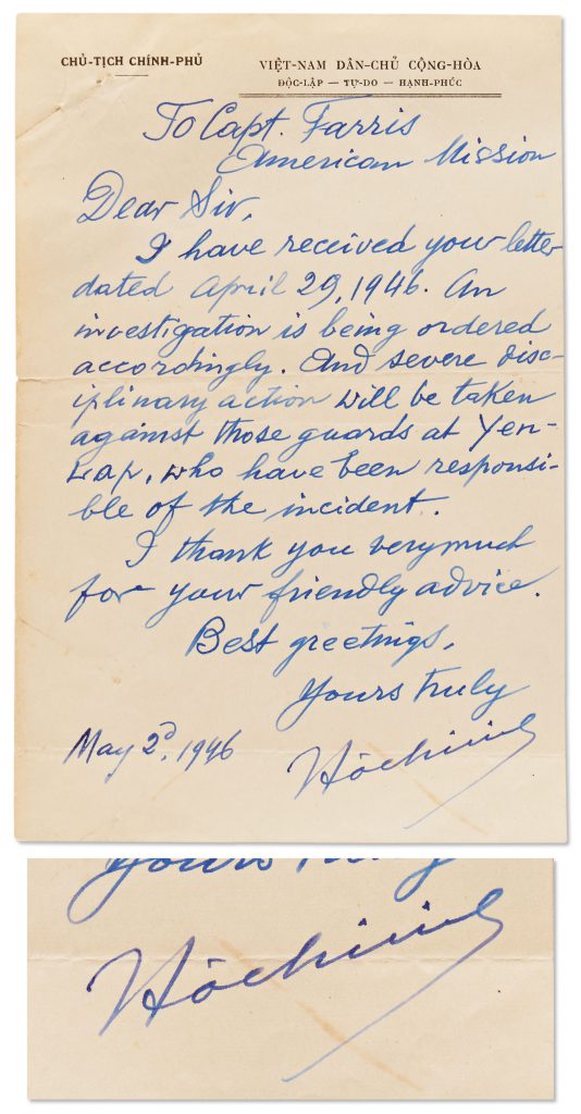 Ho Chi Minh autograph